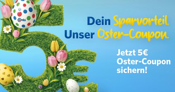 Teaser mit der Aufschrift "Jetzt 5 € Coupon sichern!"