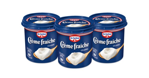 Drei Packungen Creme Fraiche