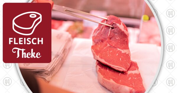 Fleisch auf einen Stueck Papier